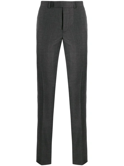 Sandro Slim-fit Tapered Stretch-wool Trousers In Light Grey Mocked