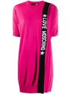 Love Moschino Logo T-shirt Dress In O49 Fuxia