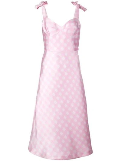 Cynthia Rowley Easton Gingham Check Dress In Pink