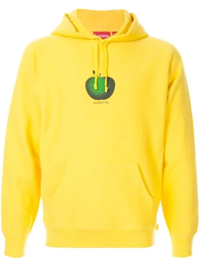 Supreme Apple Hoodie In Yellow