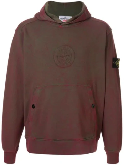 Supreme Stone Island Hoodie In Red