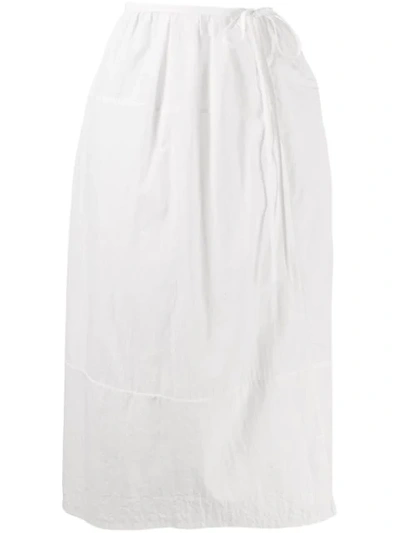 Jil Sander Wrap Skirt In White