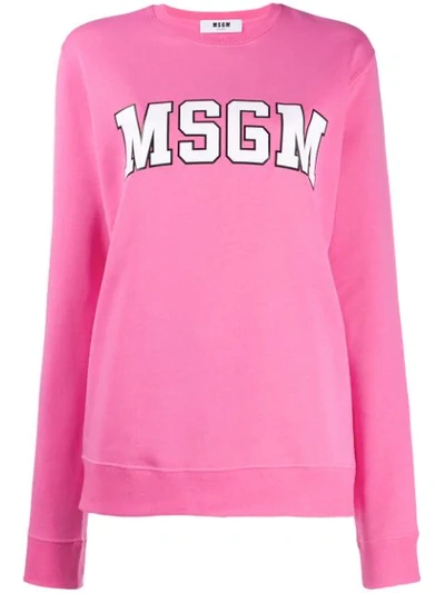 Msgm Varsity Logo Sweatshirt In 14