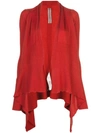 Rick Owens Draped Style Cardigan In Red