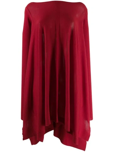 Rick Owens Draped Style Knitted Top In Red