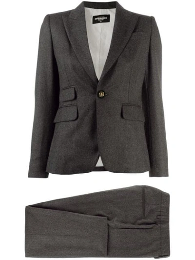 Dsquared2 Pinstriped Two-piece Suit In Grey