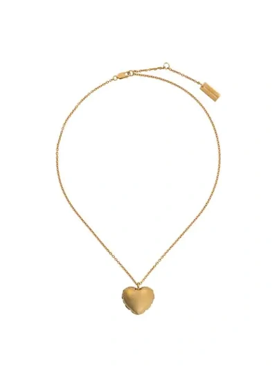 Marc Jacobs Balloon Hear Pendant Necklace In Gold