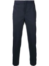 Neil Barrett Contrast Stripe Tailored Trousers In Blue