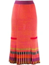 Kenzo Ribbed Skirt In Orange