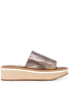 Clergerie Slip On Loafers In Gold