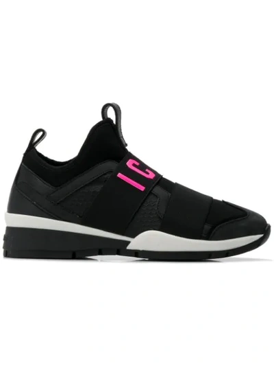 Dsquared2 Black Fuchsia Neoprene Icon Sneaker