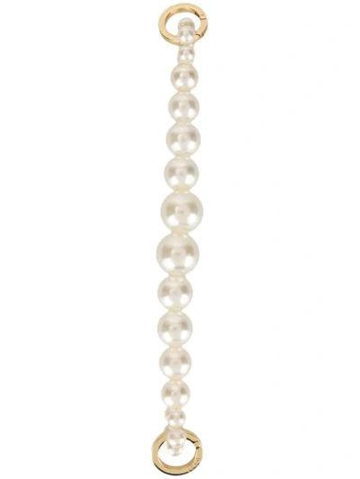 0711 Small Beaded Handle In White