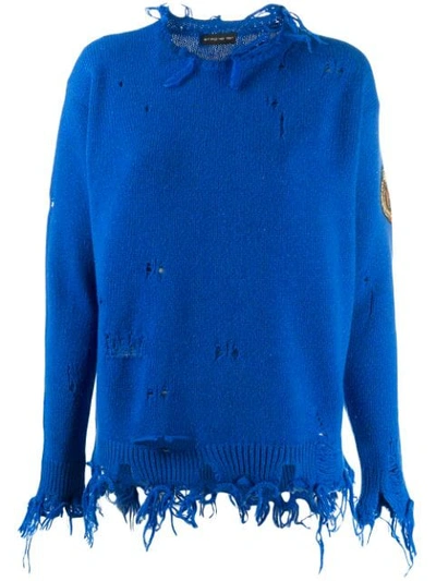 Etro Distressed Sweatshirt In Blue
