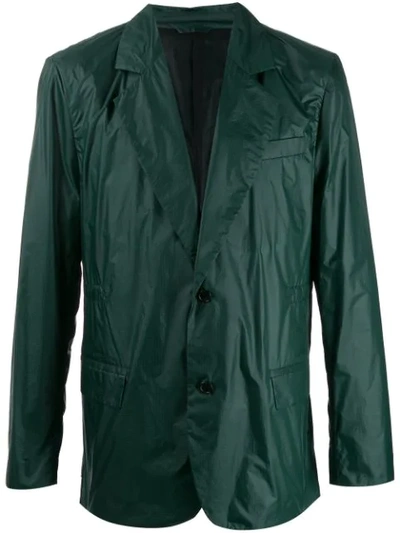 Acne Studios Jace Ny Rip Single-breasted Suit Jacket In Green
