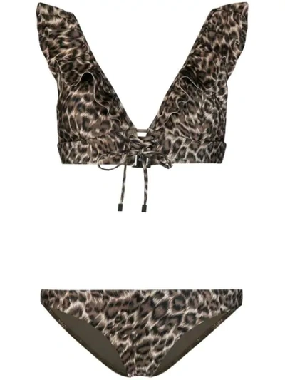 Zimmermann Leopard Print Swimsuit In Neutrals