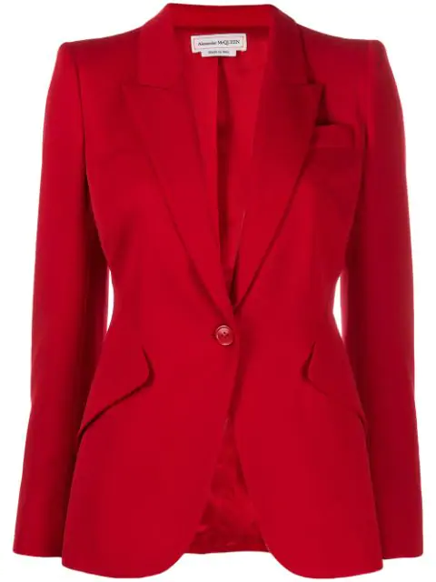 alexander mcqueen leaf crepe jacket