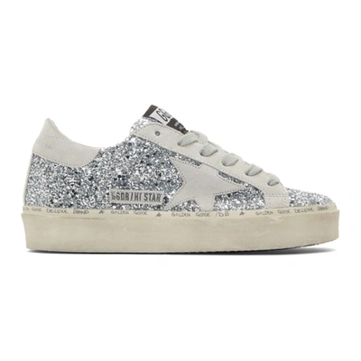 Golden Goose Superstar Glitter Sneakers In Silver