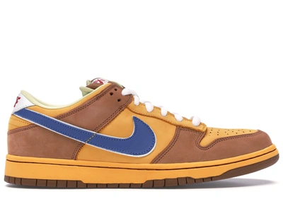 Pre-owned Nike  Sb Dunk Low Newcastle Brown Ale In Gold/atlantic Blue