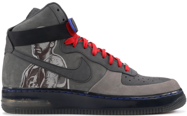 Pre-owned Nike Air Force 1 High Supreme Rasheed Wallace (new Six) In Flint  Grey/anthracite-varsity Red | ModeSens