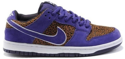 Pre-owned Nike Dunk Sb Low Purple Safari In Bison/varsity Purple | ModeSens