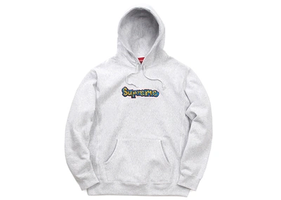 Pre-owned Supreme  Gonz Logo Hooded Sweatshirt Ash Grey