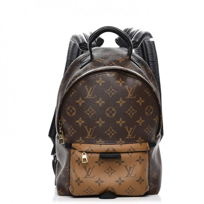 Pre-owned Louis Vuitton  Backpack Palm Springs Monogram Reverse Pm Brown