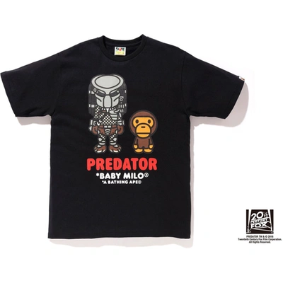 Pre-owned Bape  X Predator Baby Milo Tee #1 Black