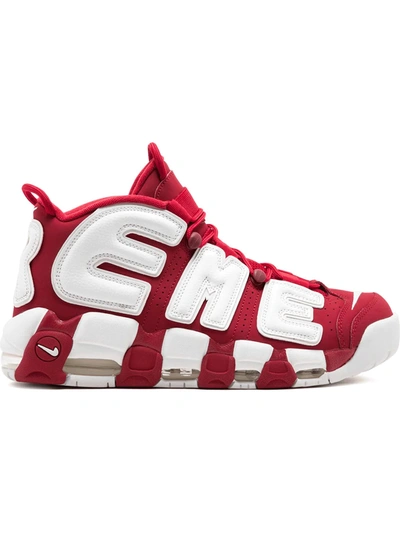Nike X  Air More Uptempo Sneakers In Red