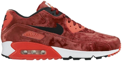 Pre-owned Nike  Air Max 90 Red Velvet In Gym Red/black/infrared