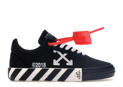 Pre-owned Off-white Vulc Low Updated Stripes Black (women's) In Black/white
