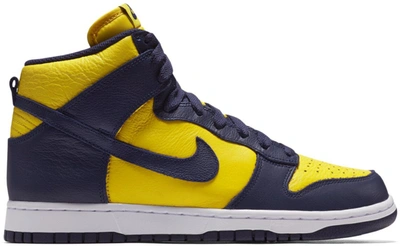 Pre-owned Nike  Dunk High Michigan In Varsity Maize/midnight Navy