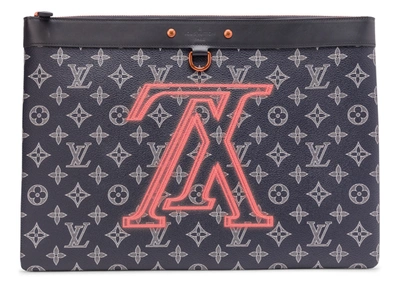Pre-owned Louis Vuitton  Pochette Apollo Monogram Upside Down Ink Navy