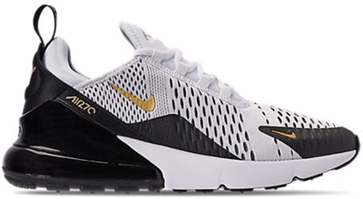 Pre owned Nike Air Max 270 White Metallic Gold Black In White
