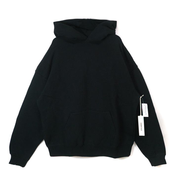 fear of god essentials graphic pullover hoodie black