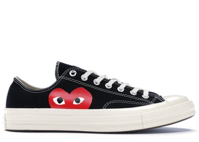 Pre-owned Converse  Chuck Taylor All-star 70s Ox Comme Des Garcons Play Black In Black/white-high Risk Red