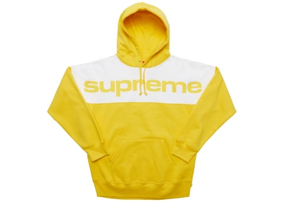 Pre-owned Supreme  Blocked Hoodie Yellow
