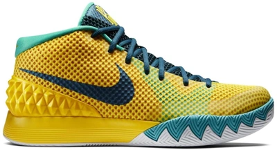Pre-owned Nike  Kyrie 1 Letterman In Tour Yellow/university Gold-light Retro-teal