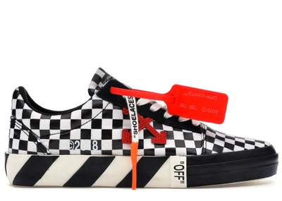Pre-owned Off-white  Vulc Low Checkered Black White In Black/white