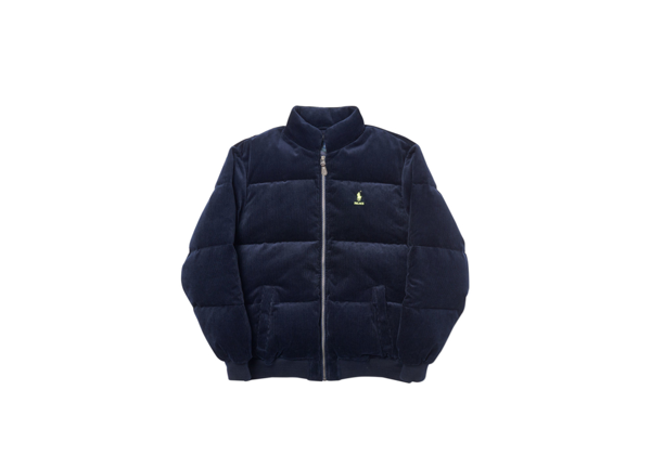palace ralph lauren corduroy down jacket aviator navy