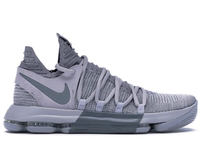Pre-owned Nike  Kd 10 Wolf Grey In Wolf Grey/cool Grey