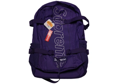 Pre-owned Supreme Backpack (fw18) Purple