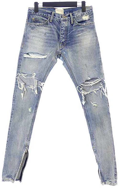 Pre-owned Fear Of God  Second Batch Vintage Indigo Selvedge Denim Jeans Indigo