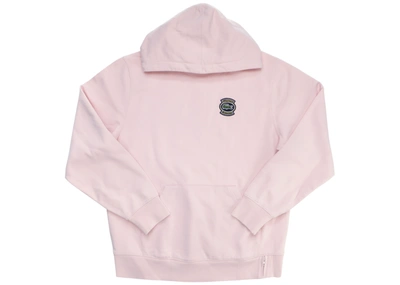 Pre-owned Supreme  Lacoste Hooded Sweatshirt Pink