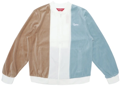 Pre-owned Supreme Velour Zip Up Jacket Tan | ModeSens