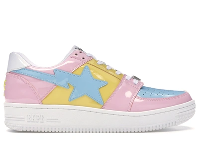 Pre-owned Bape A Bathing Ape  Sta Low Tri-color Pink (2018) In Pink/yellow-blue