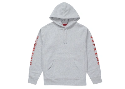 Pre-owned Supreme  Gradient Sleeve Hooded Sweatshirt Ash Grey