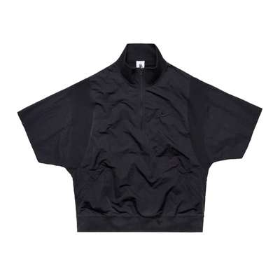 Pre-owned Fear Of God X Nike 1/2 Zip Short Sleeve Jacket Black/sail/black