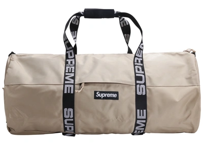 Pre-owned Supreme Large Duffle Bag (ss18) Tan