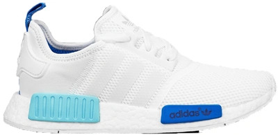 Pre-owned Adidas Originals Adidas Nmd R1 Blue Glow (women's) In White/white/blue Glow