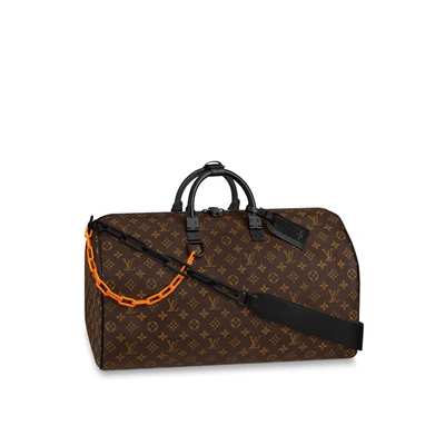 Pre-owned Louis Vuitton  Keepall Bandouliere Black-tone 50 Brown